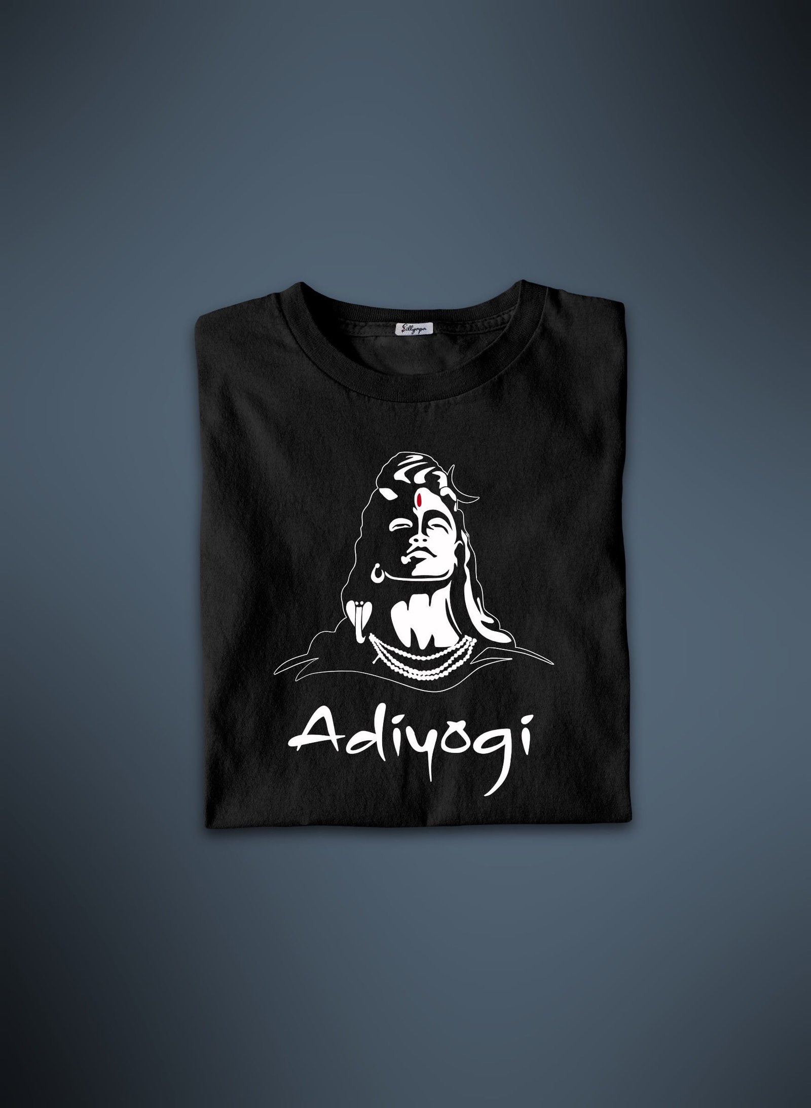 Yoga T Shirt, Adiyogi, Black